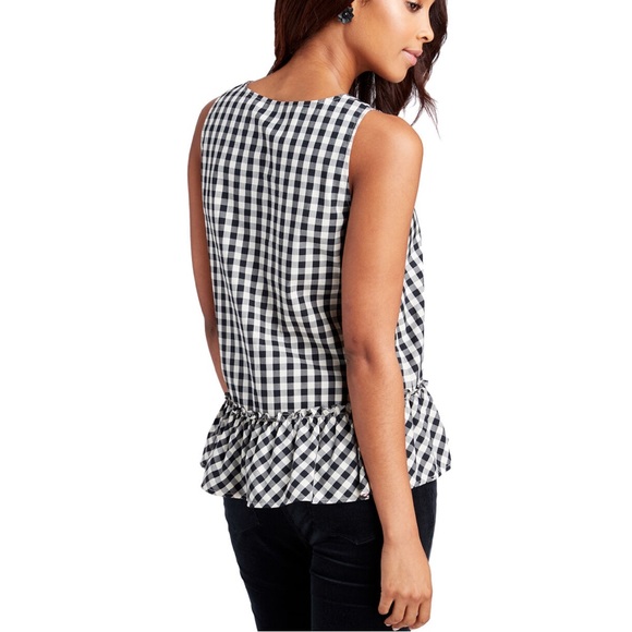 Vineyard Vines Gingham Sleeveless Flounce Top - Picture 2 of 8